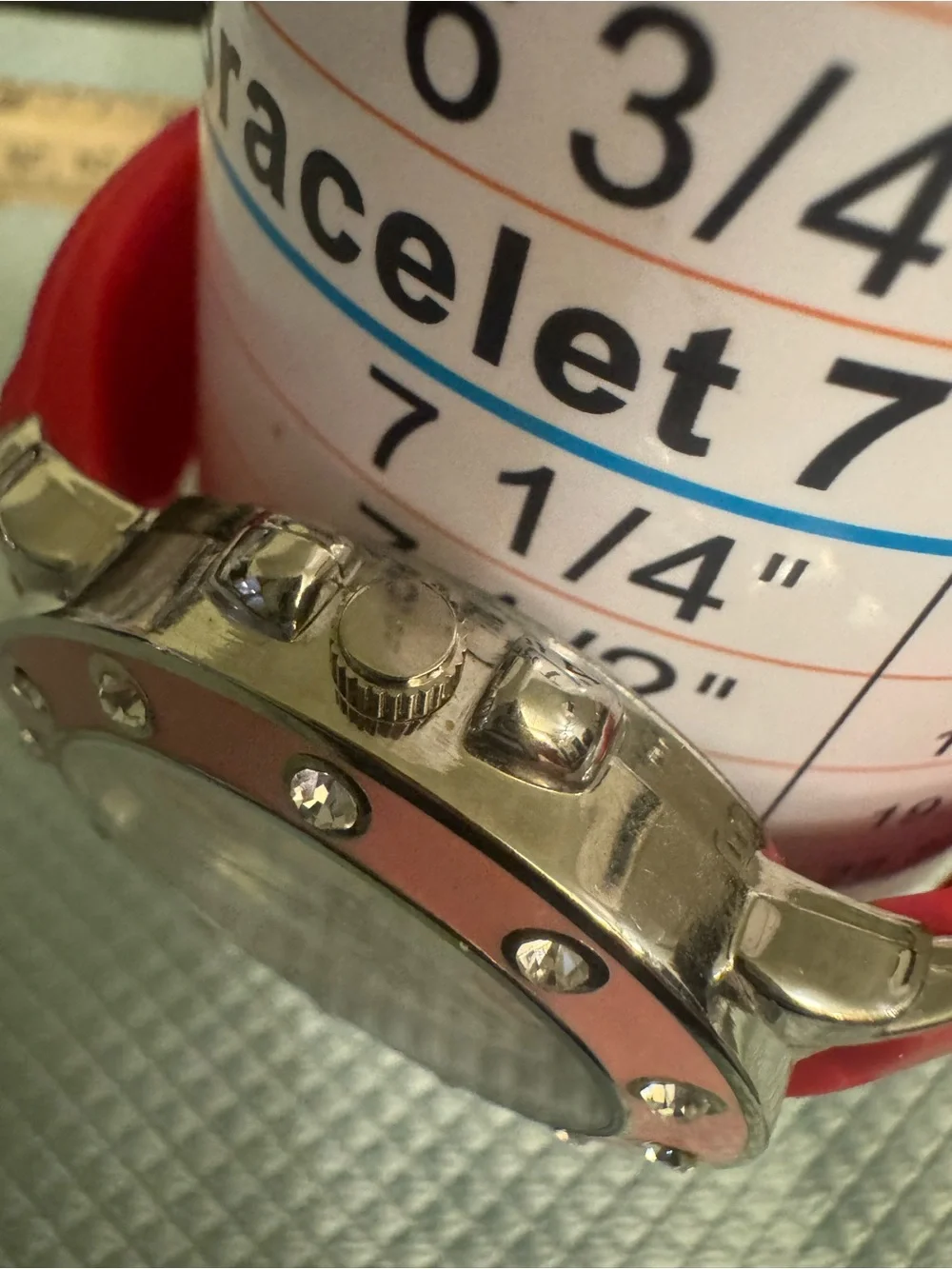Geneva Red Silicone Strap 16002 Watch